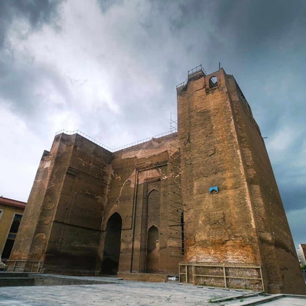 Compassimo-Low angle view of the ancient Arg of Tabriz