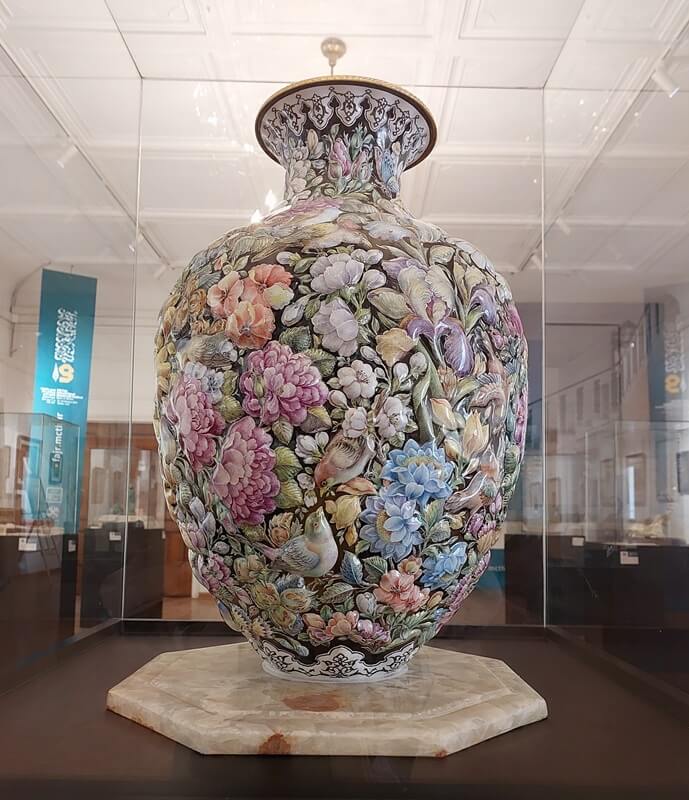 Compassimo-Persian Handicrafts in a Museum in Tehran