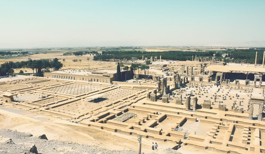 Compassimo-Aerial view of the city of Persepolis during daytime-Marvdasht-Shiraz