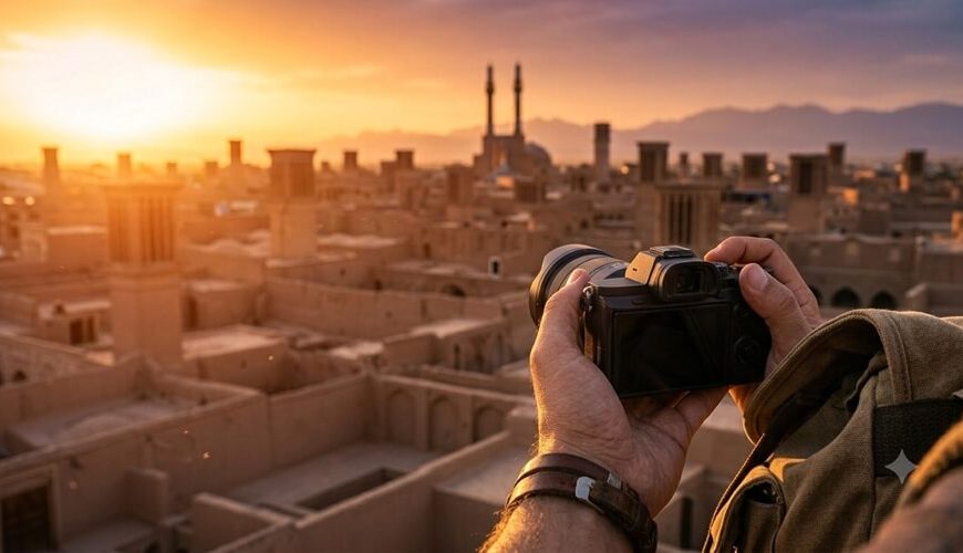 Compassimo-A landscape view of Yazd UNESCO World Heritage Site-Yazd