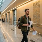 Compassimo-A tourists getting his Iran visa on arrival at the airport-Tehran