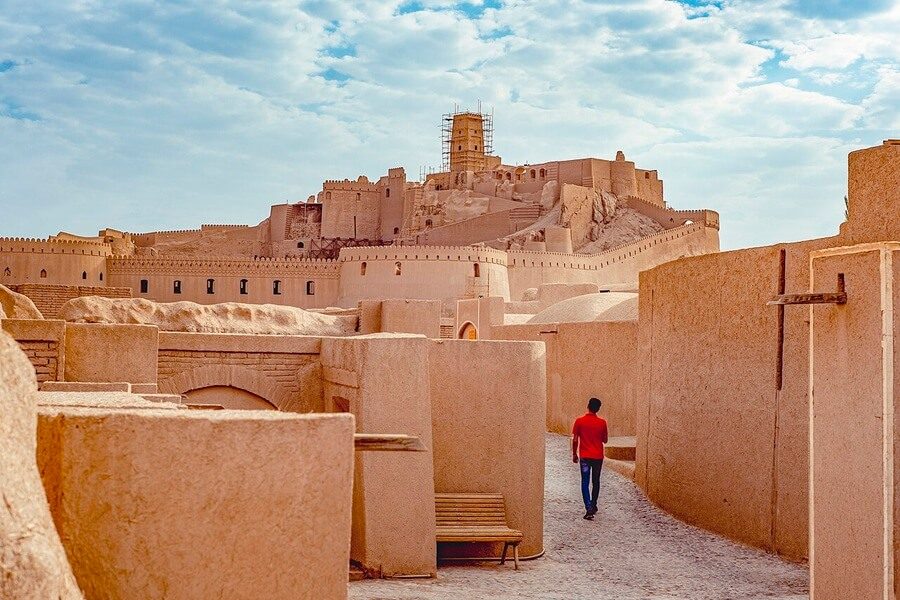 Compassimo-A visitor in Bam Citadel-Kerman