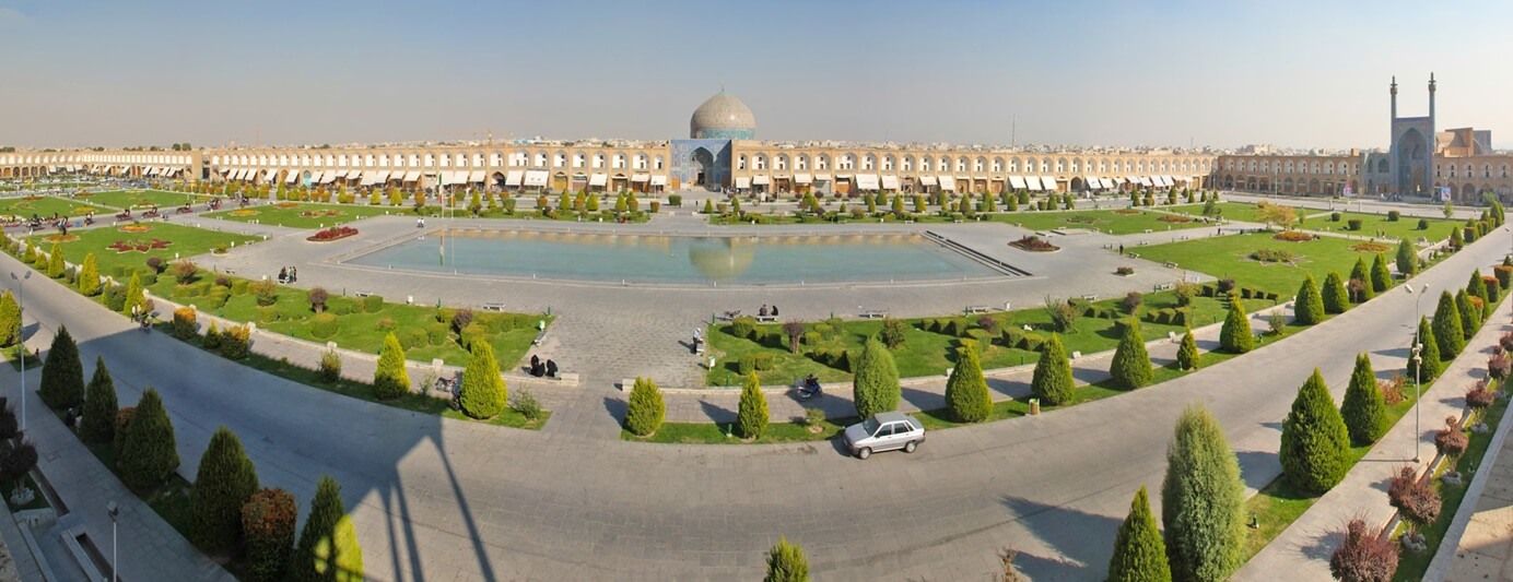 Compassimo-Aerial view of Naqsh-e Jahan Square in Isfahan