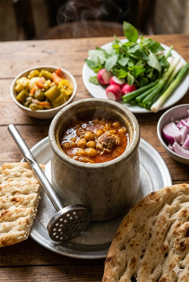 Compassimo-Dizi or Abgoosht-Persian food-Iran Culinary tour