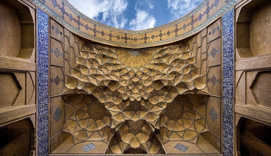 Compassimo-Eastern iwan of Jameh Mosque of Isfahan
