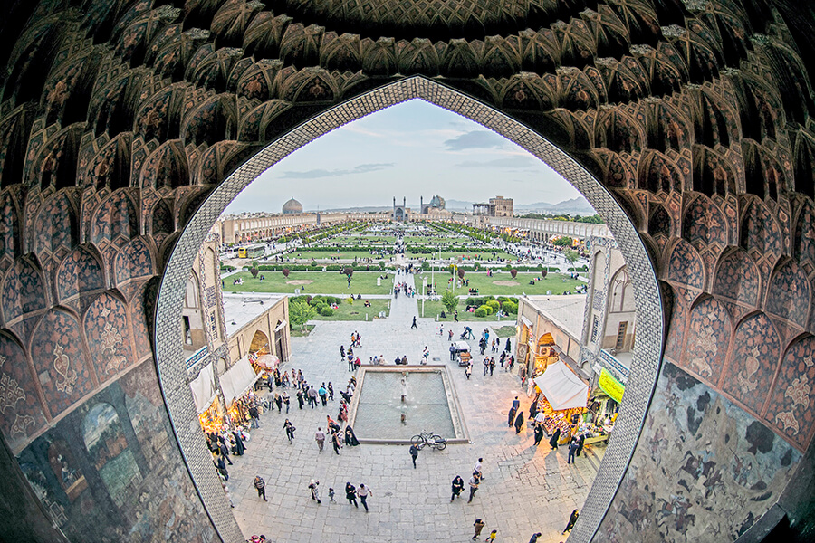 Compassimo-Panoramic view of Naqsh-e Jahan Square from Qeysariyeh Gate-Isfahan