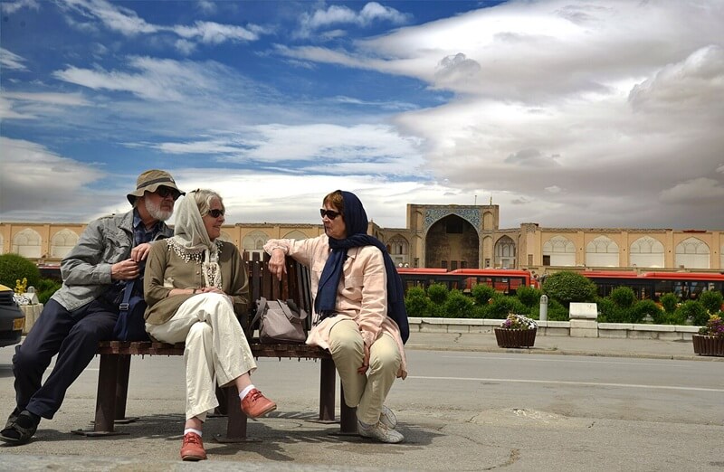 Compassimo-Tourist enjoying their time in Naqsh-e Jahan Square-Things to do in Isfahan