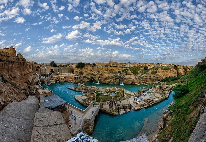 Compassimo-Shushtar Historical Hydraulic System Panoramic view-Shushtar-Ahvaz